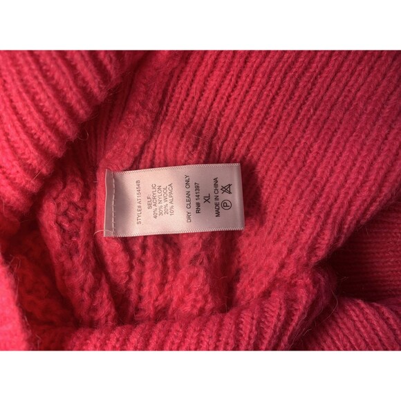 ASTR the Label Sweater Womens XL Pink Mock Neck Cable Knit Pullover Soft Cozy - Picture 7 of 8
